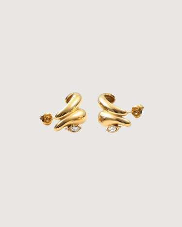 ZIVAÈ STUD EARRINGS 18K GOLD - STUDIO JO STORE